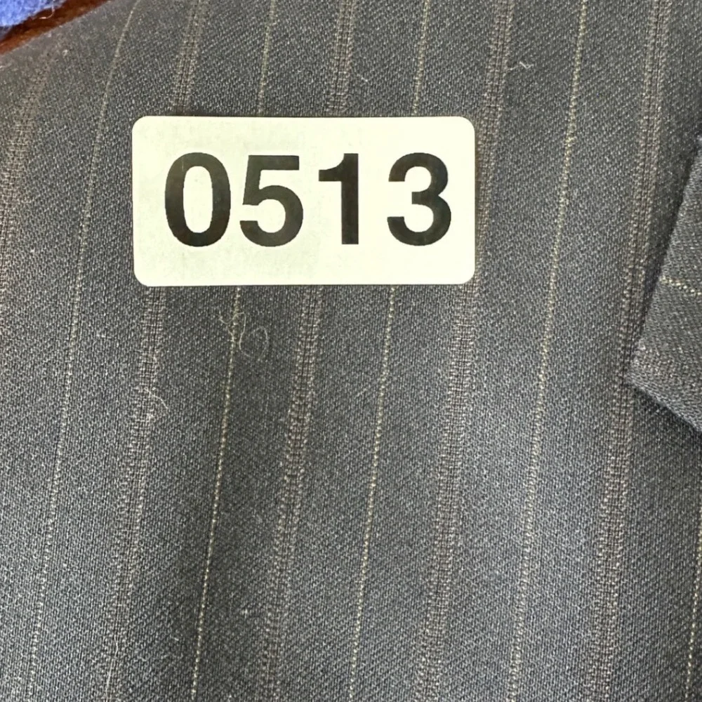 Pronto Uomo Mens Pinstripe Suit 44 Tall 39W Navy Blue Worsted Wool 2pc Canada